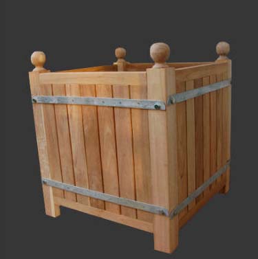 Caisses à Oranger en Acacia 120x120 peint