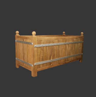 Caisses à Oranger en Acacia rectangulaire 65x150 peint