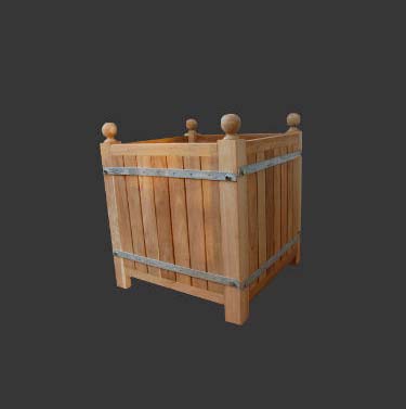 Caisses à Oranger en Acacia 55x55 peint